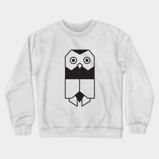 Geometric trendy flat style owl design Crewneck Sweatshirt